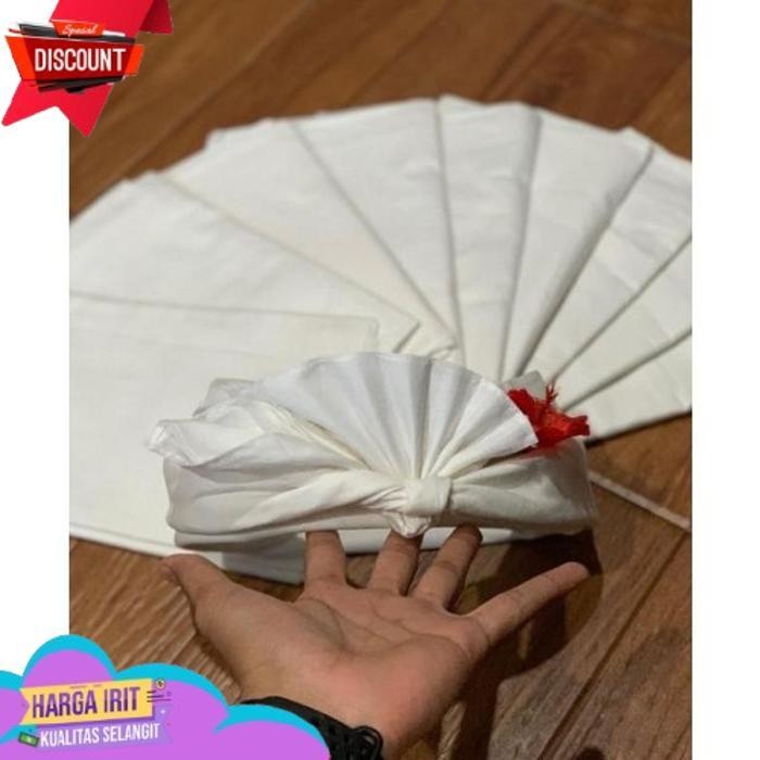Promo Udeng Putih Rimpit Jadi / Udeng Putih Bali / Udeng Bali / Udeng Putih Jadi / Udeng Rimpit