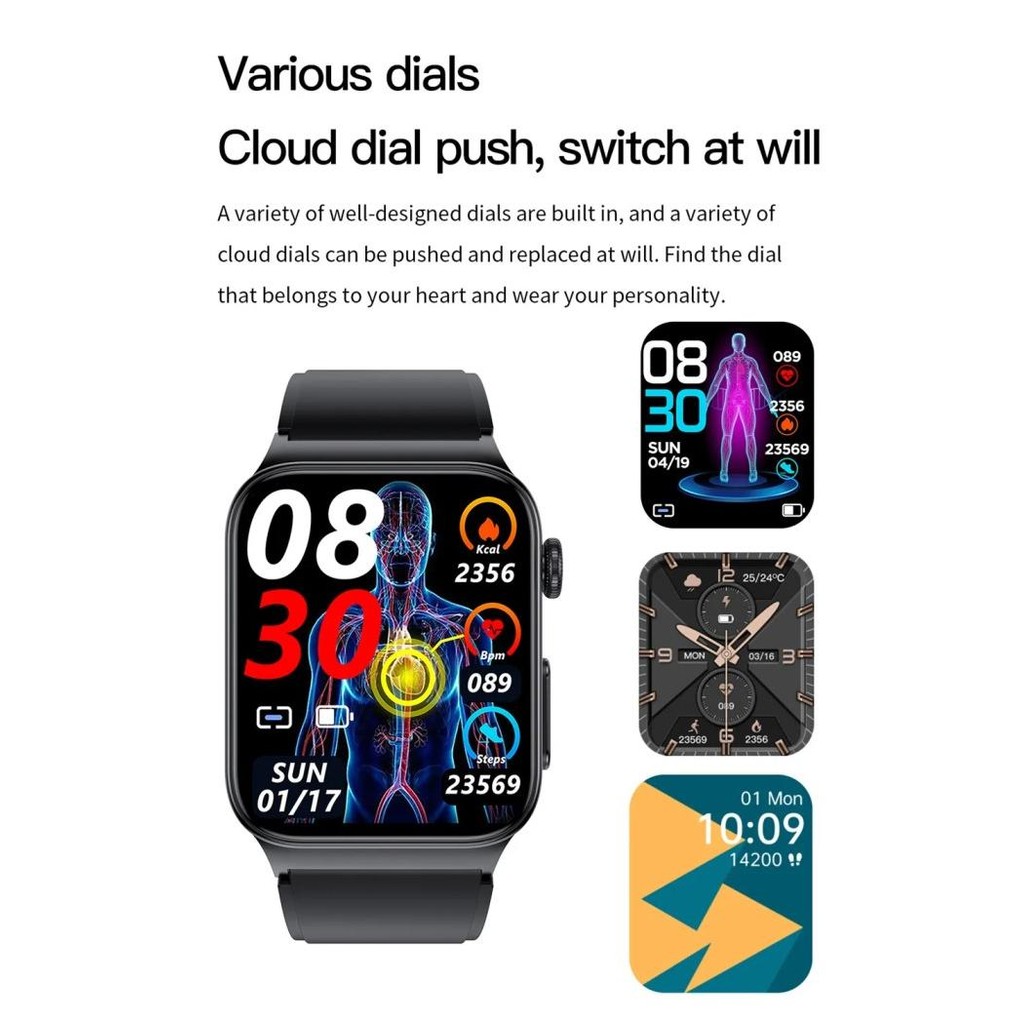 SmartWatch ECG PPG Gula Darah Jantung Blood Sugar Monitoring