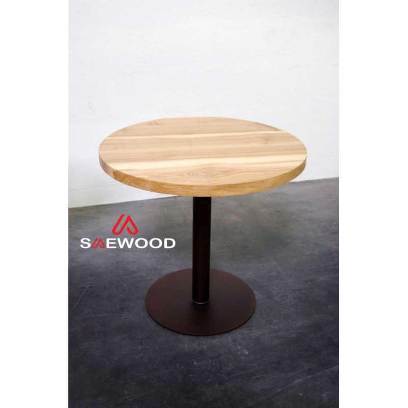MEJA MAKAN CAFE MEJA BULAT KAKI BESI MINIMALIS MODERN