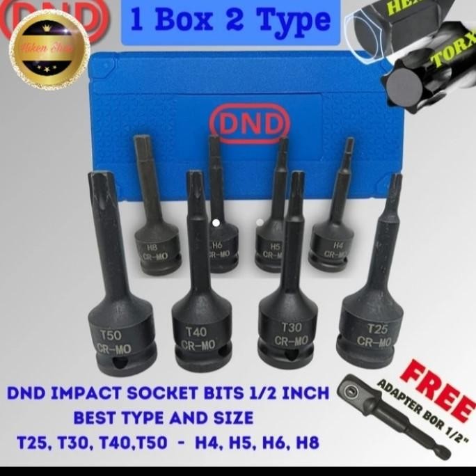 TERLARIS - kunci socket impact DND Torx Hex mata sock L