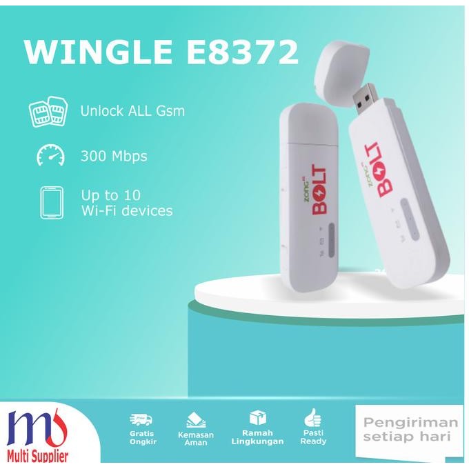 TERMURAH - Modem Wifi 4G LTE E8372 Wingle Unlock All Operator