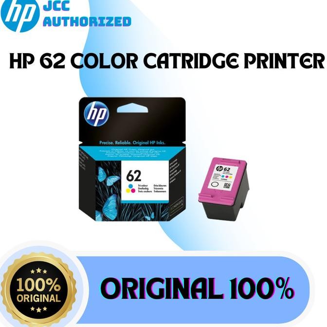 HP TINTA 62 COLOR | HP 62 COLOR WARNA CATRIDGE TINTA PRINTER ORIGINAL 1204T