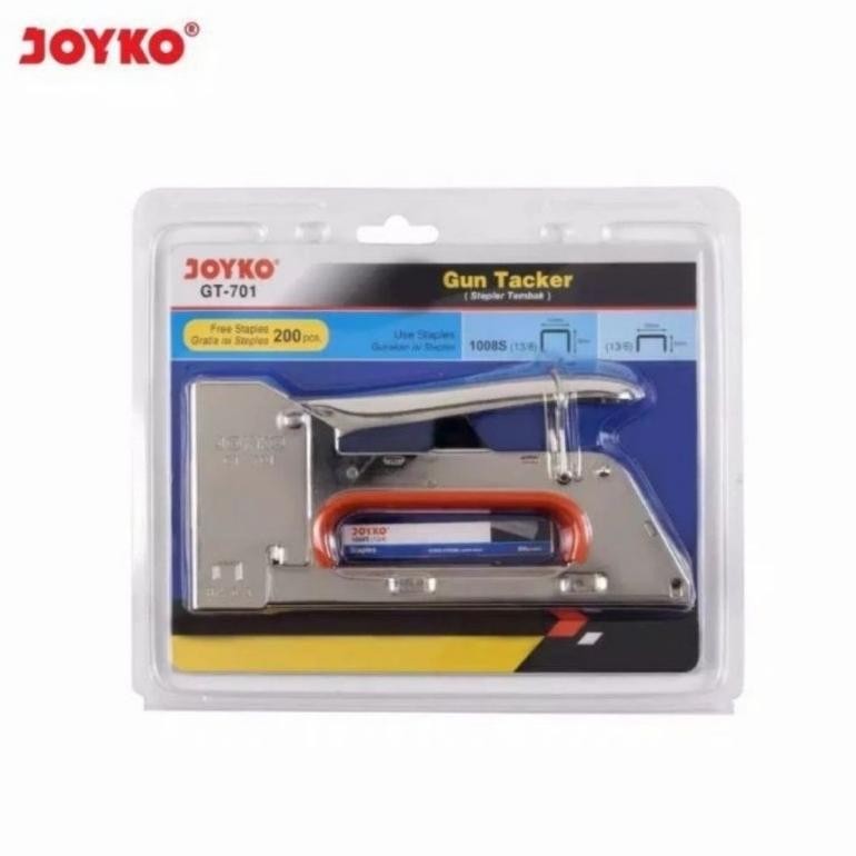 

tre-57 JOYKO GT701 & BONUS REFILL STEPLES STAPLER TEMBAK BESI GUN TACKER 701 Murah