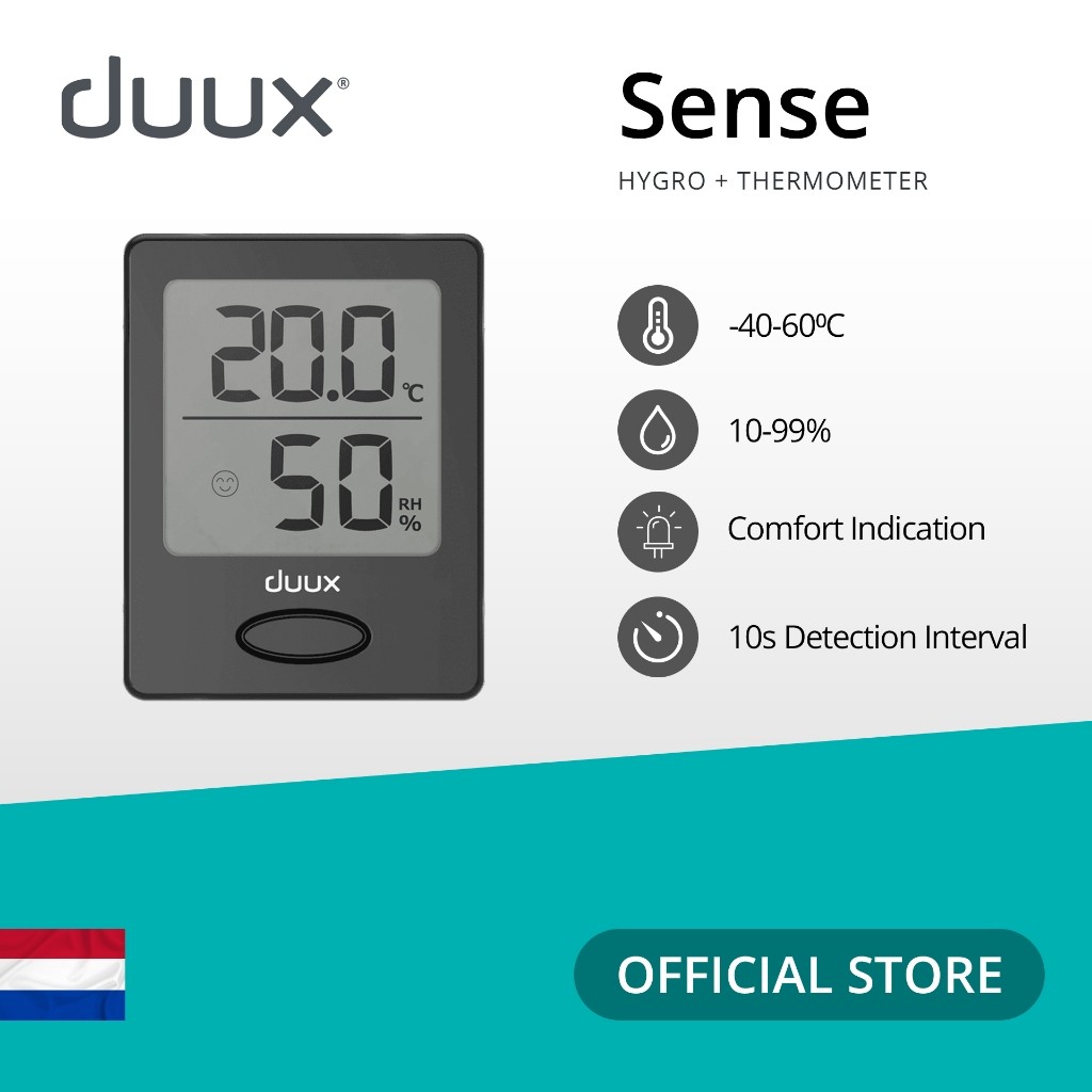 

Duux Sense Hygro+Thermometer for Temperature & Humidity Black - DXHM02