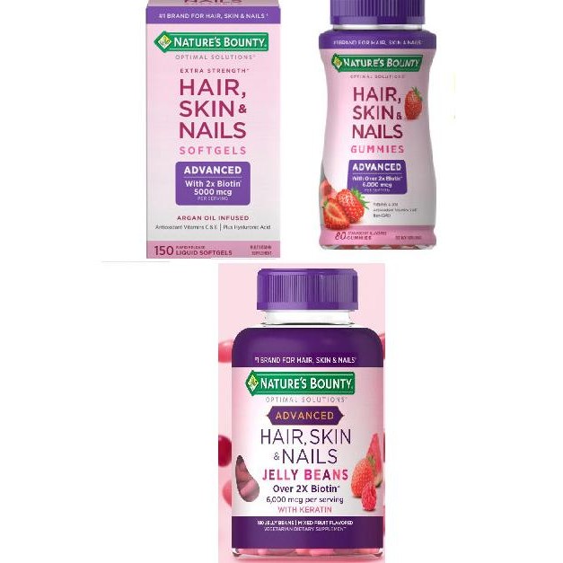 Natures Natures Bounty Extra Strength Hair Skin Nail Biotin Gummies _-L