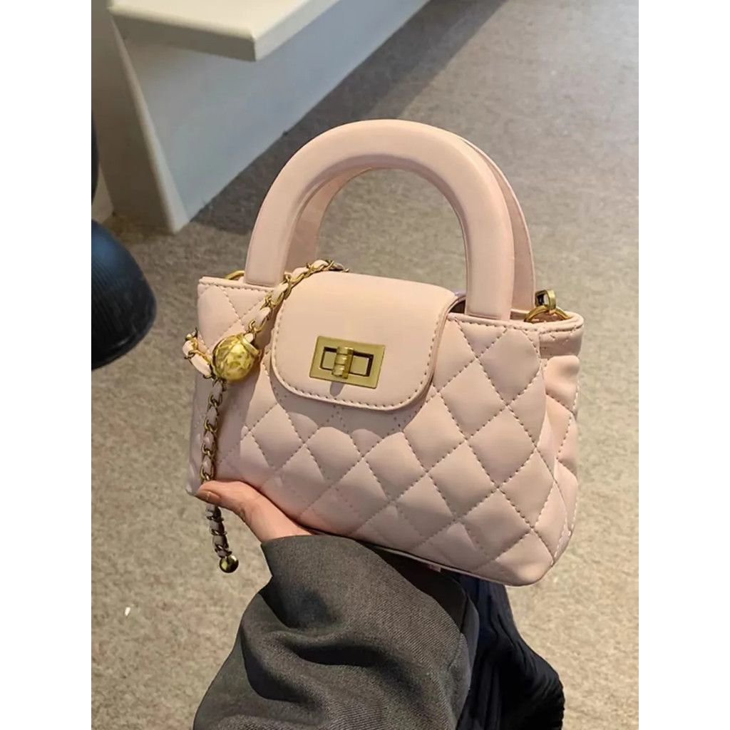 Tali Tas Wanita Rantai Quilted/Tas Selempang Satu Bahu Fashion Baru untuk Perjalanan