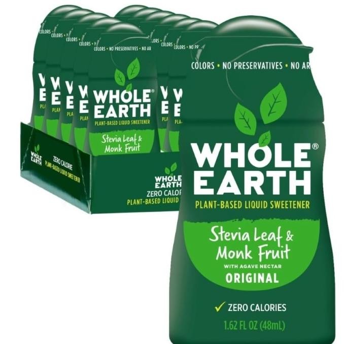 

Whole Earth Stevia & Monk Fruit Liquid Sweetener Original 48 ml -_inna l