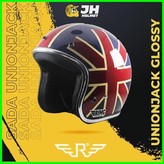 SALE Helm Sada UnionJack | Bogo Retro Classic | Tanpa Kaca | Motorcycle | Jual Helm | Helm Half Face