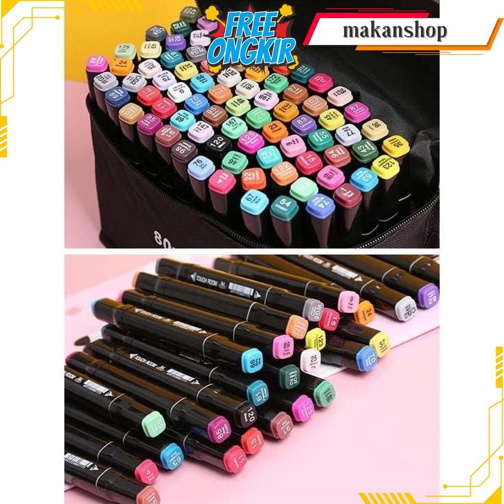 

Mkr Stabilo Spidol Warna Sketsa Umum Dua Sisi Kepala Tulis Luas Dan Halus Double Headed General Touch Marker Pen Animation Set Markers Dual Side Fine Art Brush Twin Market Set 24Pcs, 48Pcs, 80Pcs All In One Multi Color Pena Pensil Original Produk
