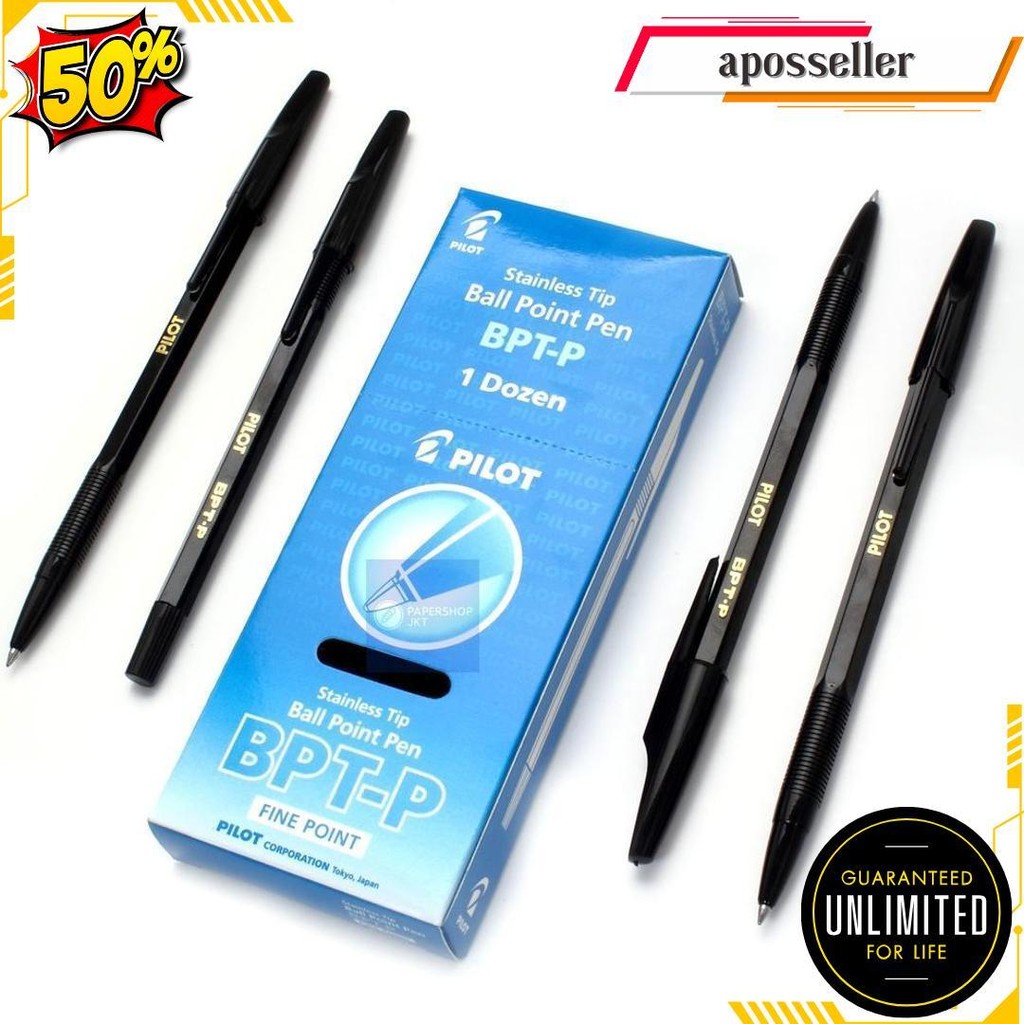 

Pulpen Pilot Bpt-P - 1 Lusin 12 Pcs (Hitam, Merah & Biru) Siap Kirim