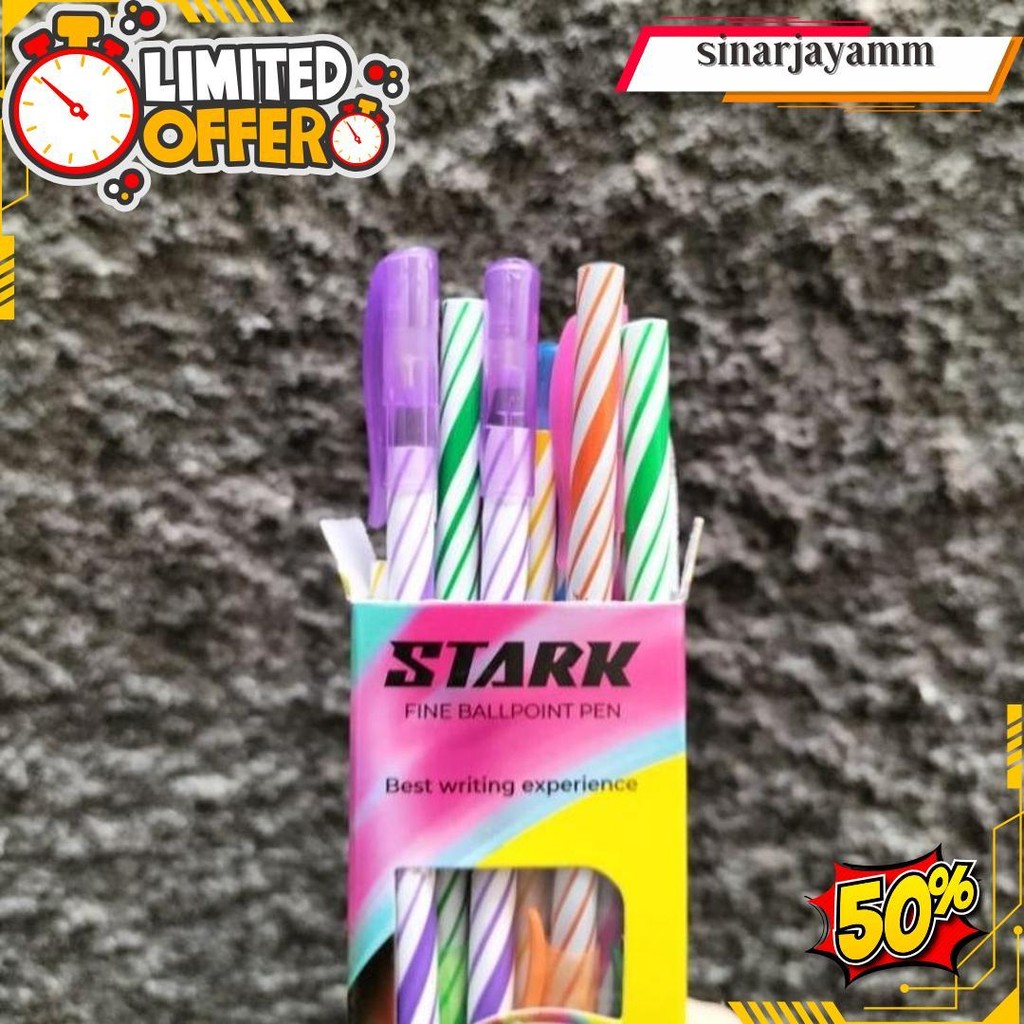 

[12Pcs/ Lusin] Pen Stark Ulir/ Kotak Robot/ Pulpen Gratis Ongkir
