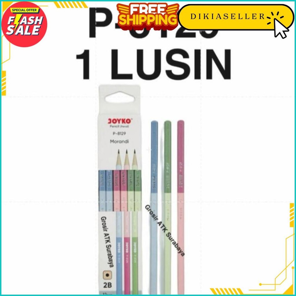 

( Dapat 1 Lusin ) Pensil / Pencil 2B Joyko Bagus Asli Murah Termurah Banget