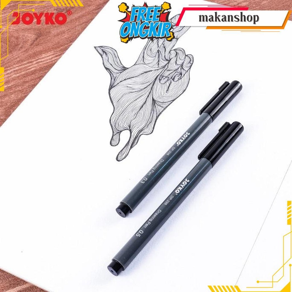 

Joyko Drawing Pen Set 6 (Dp-298S) Tip Beragam 0.1Mm - Brush Siap Kirim