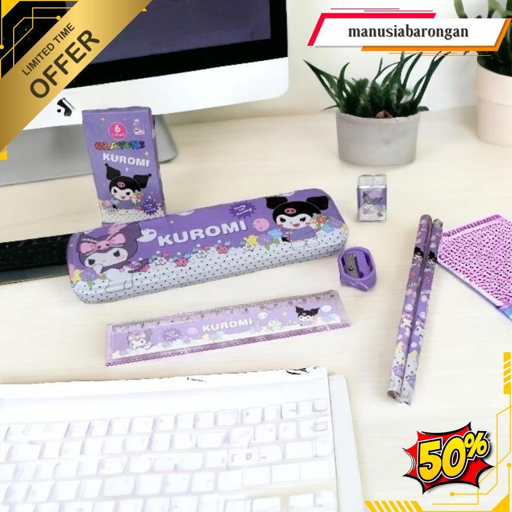 

Alat Tulis Set Kotak Pensil Karakter Kotak Pensil Anak Set 7 In 1 Stationery Kotak Pensil Karakter Kuromi Termurah Banget