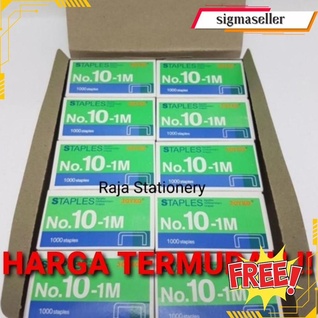 

Termurah!! Staples Joyko No.10 Kecil Isi Stapler Refill Hekter No.10-1M 1 Dus Isi 20 Terlaris