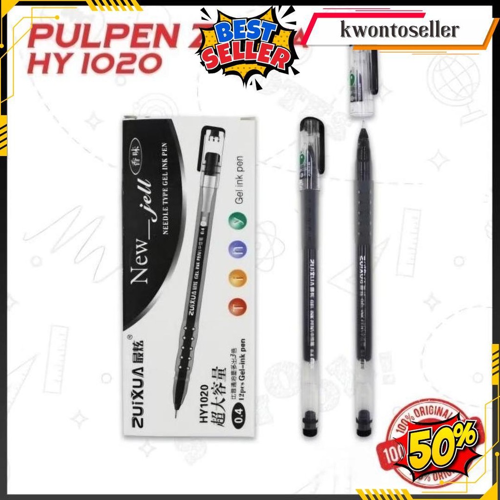 

Bolpen Zuixua New Jell Apel 0.4 Mm Hy1020 (1 Lusin) Siap Kirim