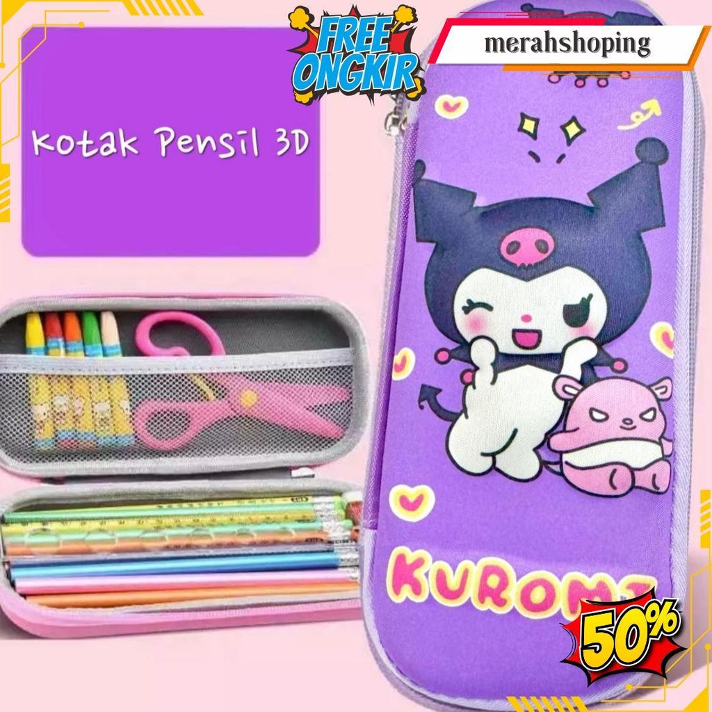 

Kotak Pensil 3D Tempat Pensil 3D Gambar Lucu Timbul Anti Air Waterproof Unicorn Elsa Frozen Dino Cod