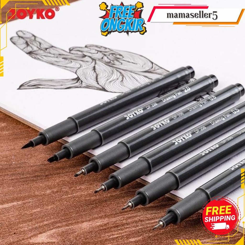

Drawing Pen Pena Gambar Joyko Dp-298S 1 Set 6 Pcs Gratis Ongkir