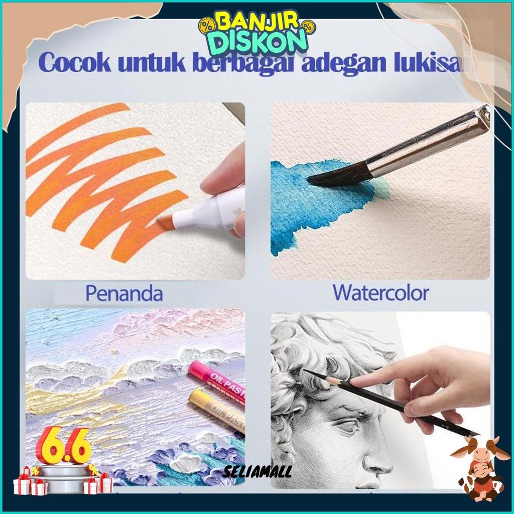 

Tempat Sketchbook A4 Aesthetic Buku Gambar Vertikal Jilid Spiral 60 Lembar/120 Halaman Siap Kirim