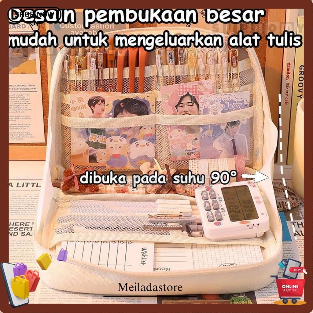 

Tempat Pensil Aesthetic Pencil Case Tas Penatempat Pencil Tas Pensil Kotak Pencil Tempat Alat Tulis 90 Kapasitas Besar Pembukaan Besar Termurah Banget