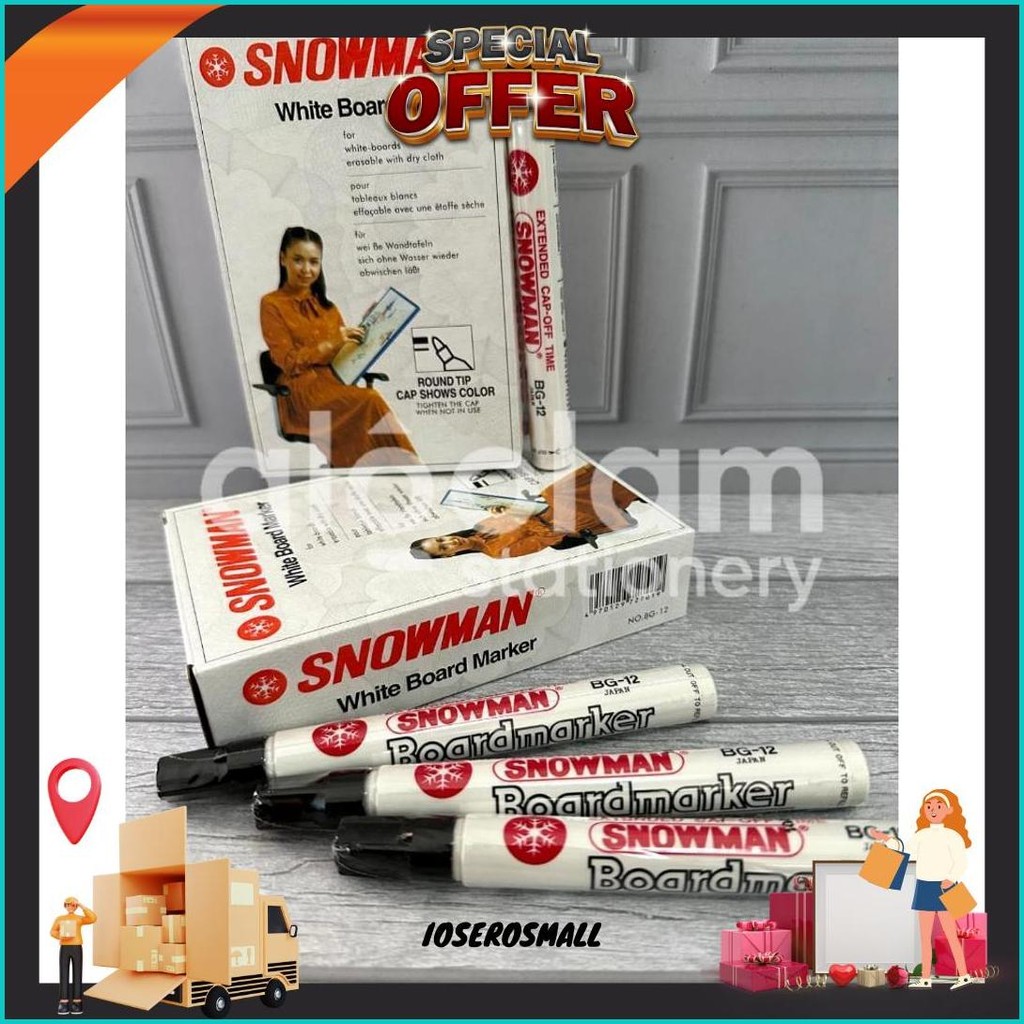 

Ecer ( 1 Pcs ) Spidol Boardmarker Papan Tulis Putih Snowman Spidol Whiteboard Snowman Gratis Ongkir