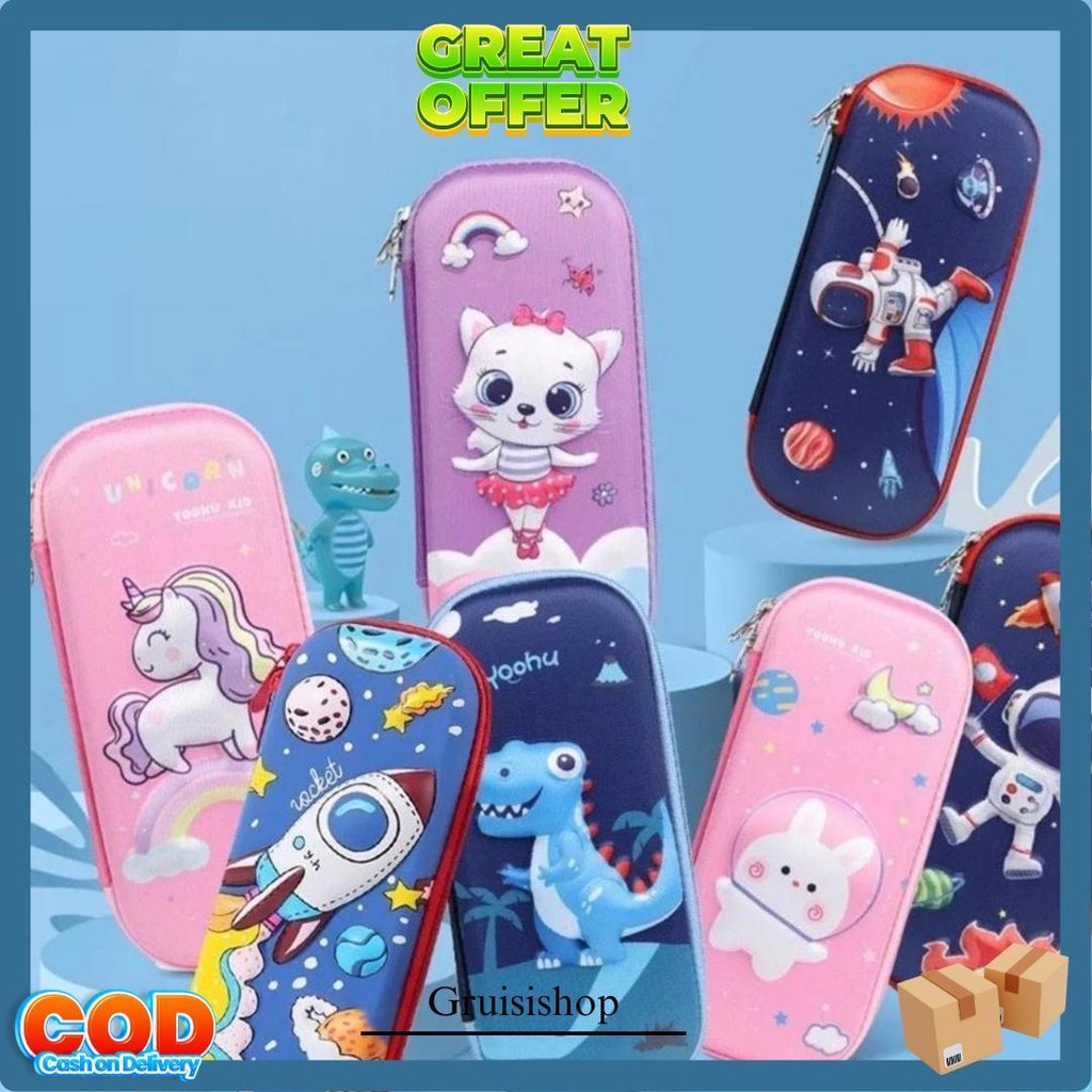 

Kotak Pensil Karakter 3D Timbul Premium Ukuran Besar Sanrio Original Produk