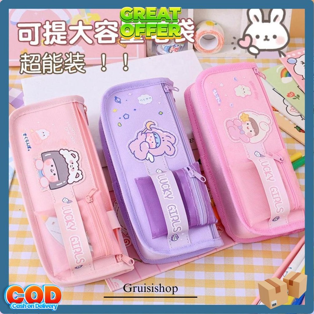 

Txs17 Korean Pen Pencil Case Simple Lucky Girls Kotak Tempat Pensil Box Ktm Siap Kirim