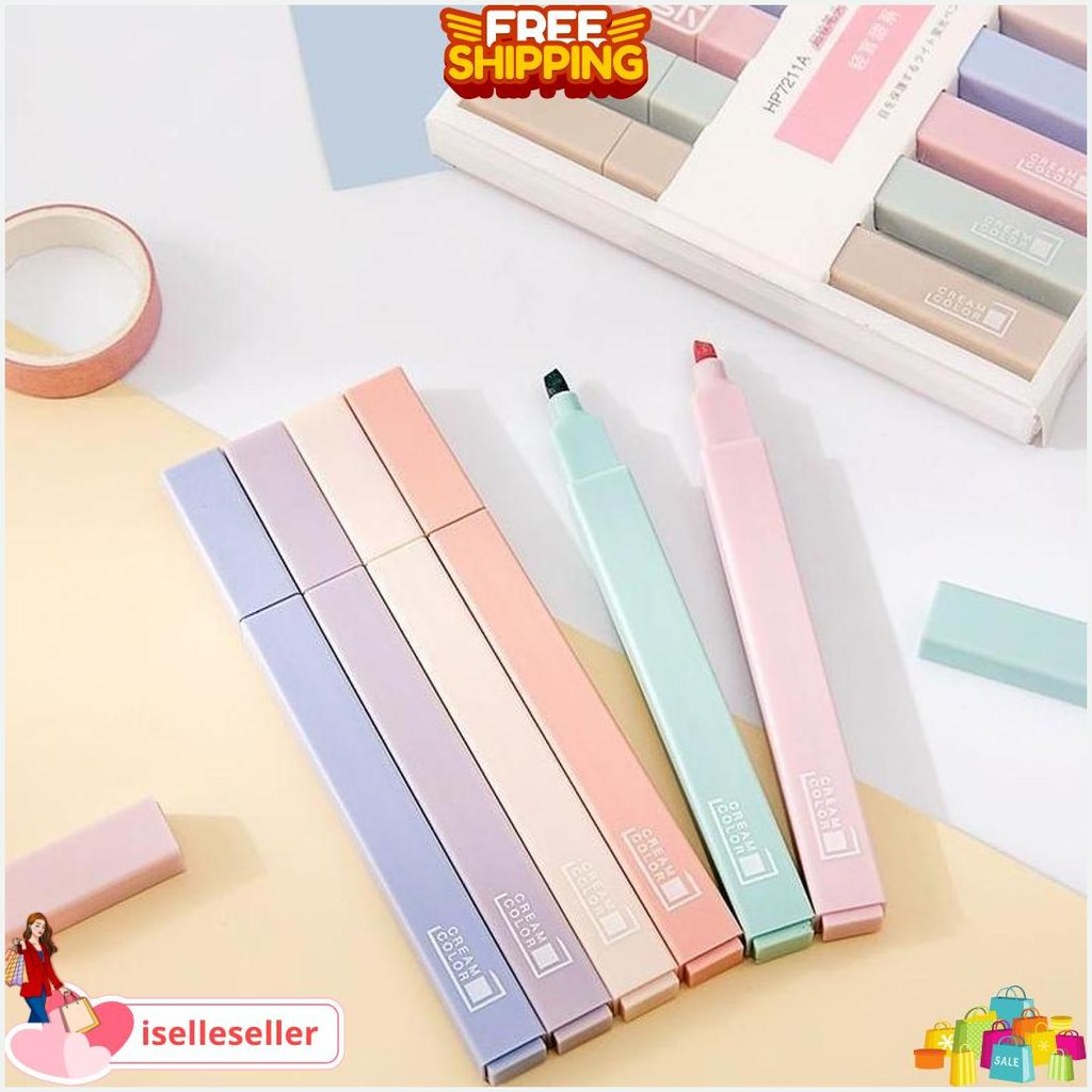 

1 Set 6 Pcs Stabilo Warna Pastel - Highlighter 6 Warna - Stabilo Murah - Stabilo Set - Morandi Seriesa [Thehanscorner] Cod
