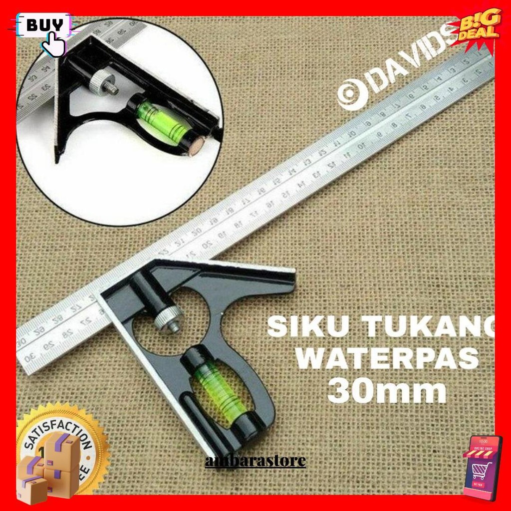 

Penggaris Siku Tukang Waterpass Waterpas Multifungsi Gratis Ongkir