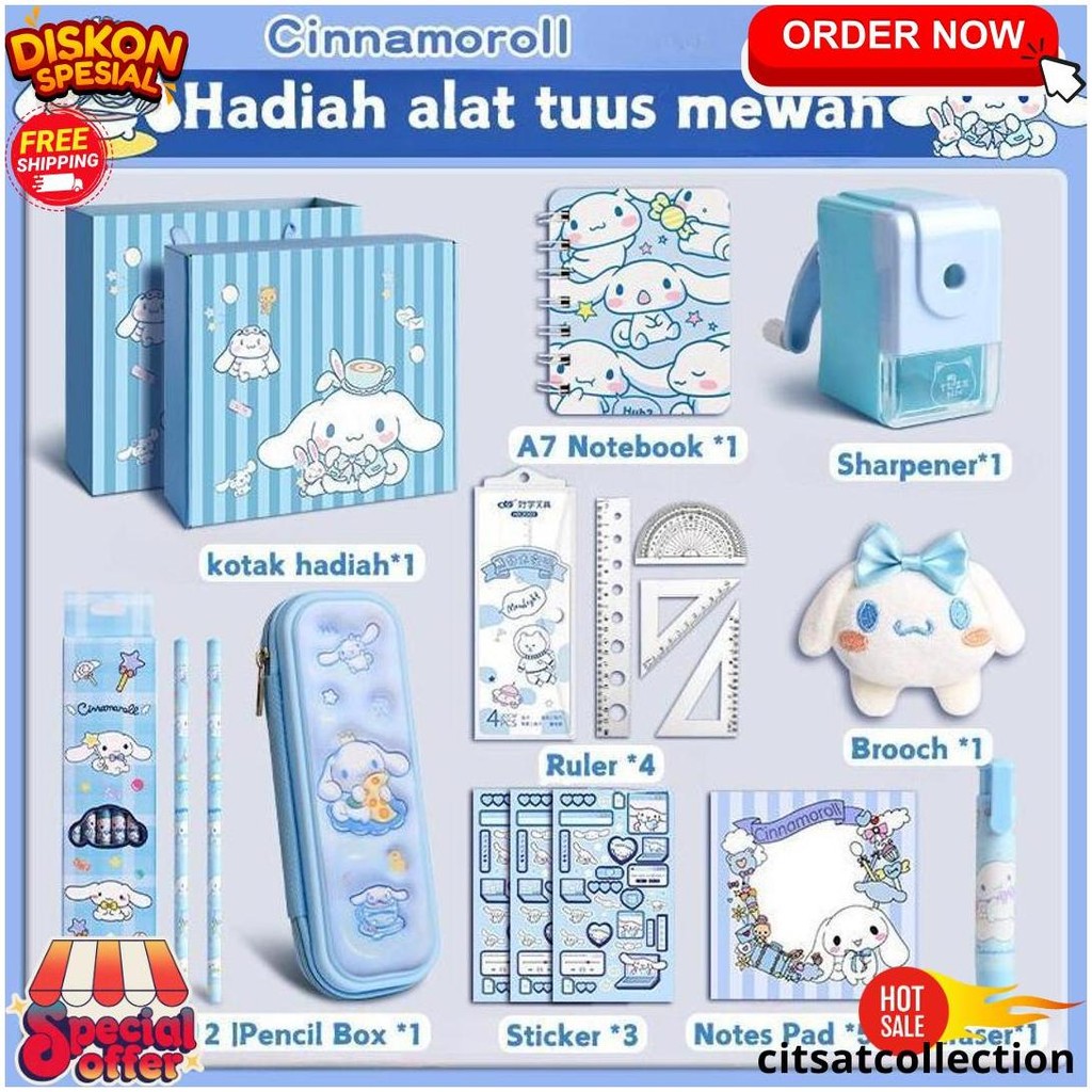 

[Penjual Lokal] Kuromi Kotak Hadiah Mewah Alat Tulis Set /Set Stationery Untuk Hadiah Anak Sekolah Kuromi/Kotak Pensil Anak Set/Untuk Hadiah Anak Sekolah Kuromi Terlaris