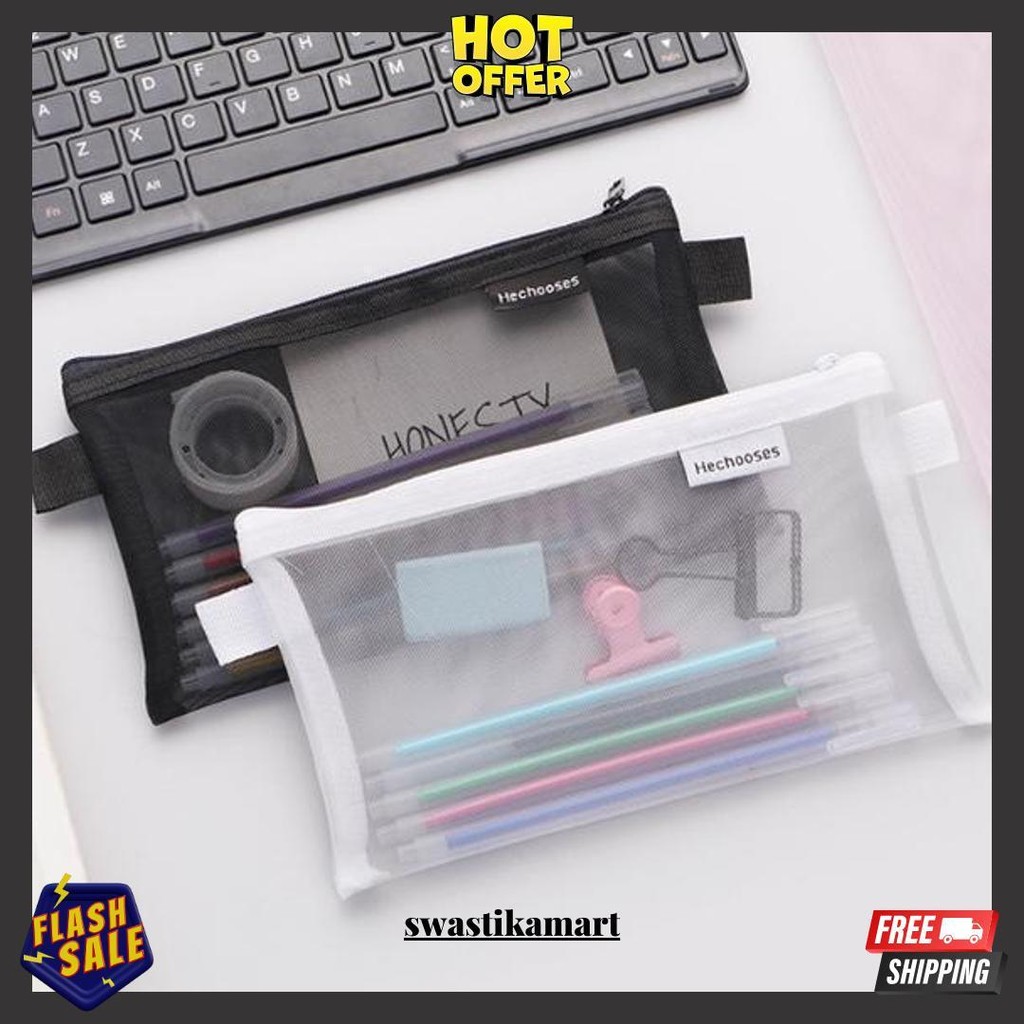 

Tempat Pensil Jaring / Kotak Pensil Mesh / Transparan Kapasitas Besar Siap Kirim