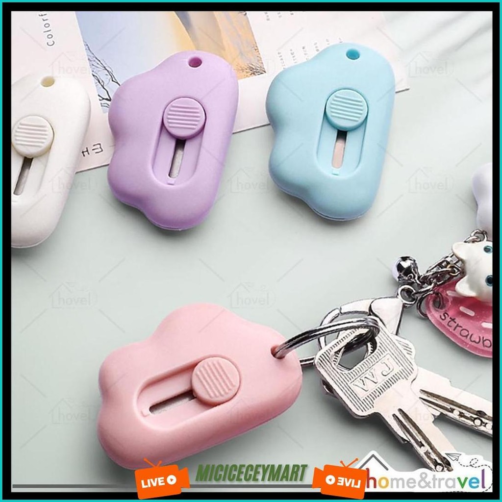 

Hovelshop Cutter Mini Silet Kecil Pisau Pembuka Paket Pemotong Kertas Lucu Portable Bentuk Awan Warna Warni Siap Kirim