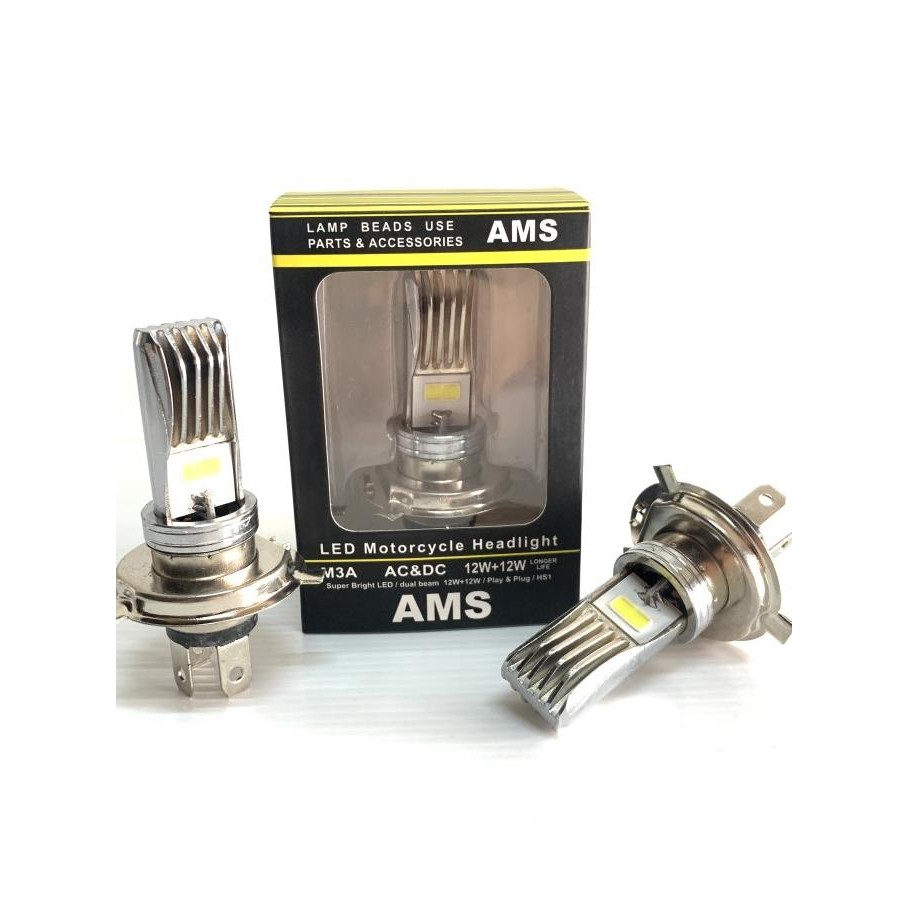 Lampu LED Motor H4 High Low AC DC Super Terang High Quality