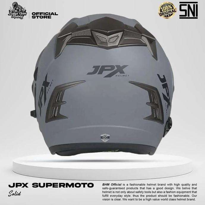 Helm Half Face Double Visor JPX Supermoto Semi Cross Original Premium Standart SNI dan DOT Motorcycl