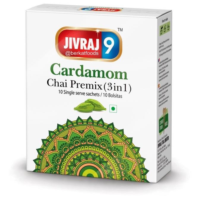 

@@@@] Jivraj 9 Cardamom Chai Premix Instant Tea / Teh Kapulaga India Sachets