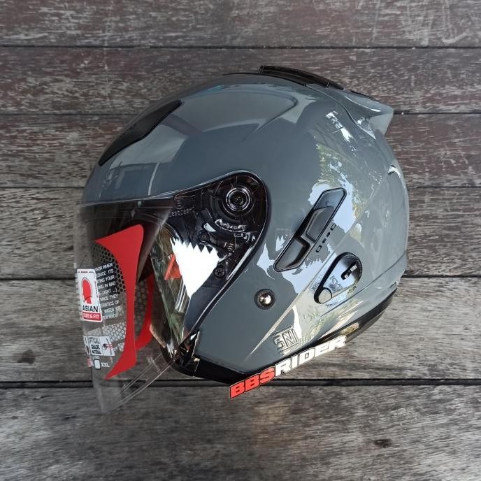 Helm KYT Galaxy Flat R Grey Glossy