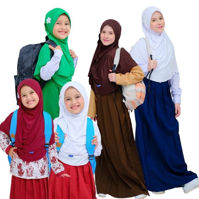 Diskon Kerudung Sekolah Tk Sd Smp Sma Pashmina Anak Perempuan Jilbab Instan