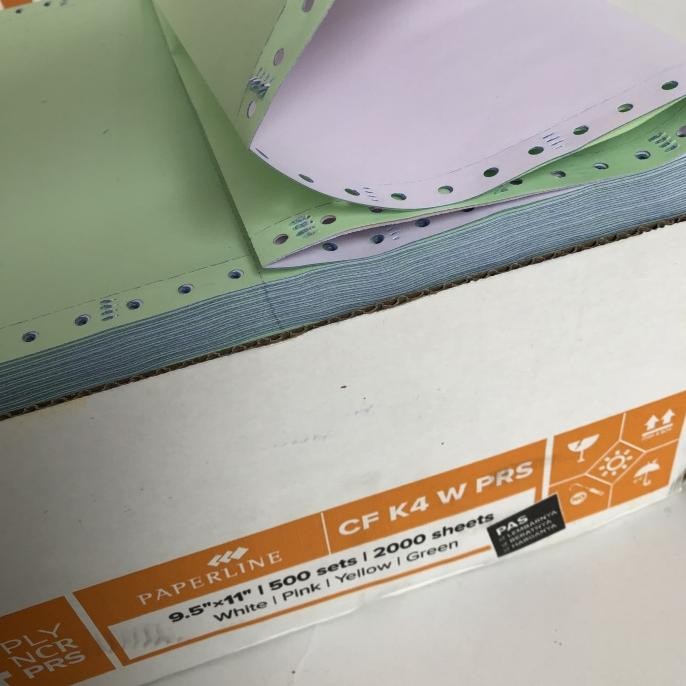 

TERLARIS - Continuous Form 4 PLY PRS kertas komputer Paperline K4 PRS