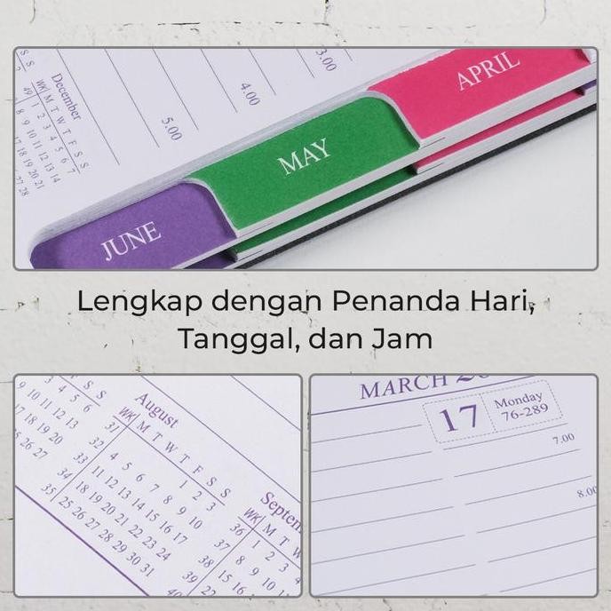 

New!! Toddi Buku Agenda Softcover Monthly Planner Notebook A5 304 Halaman - Td-2025