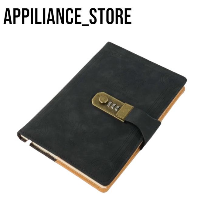 

New!! Buku Catatan Harian Notebook Cover Kulit Kunci Password A5 - A_S