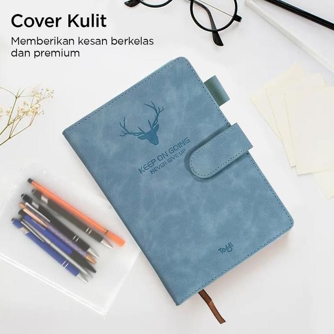 

Diskon!! Toddi Buku Catatan Harian Notebook Cover Kulit Magnetic Buckle A5 - Tl5 Kertas Kantor Paper Stationery Tali