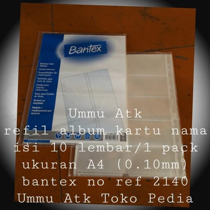 

New!! Refil Album Kartu Nama Bantex Ukuran A4