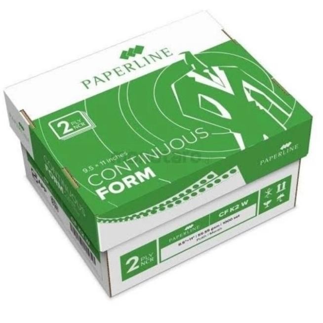 

NEW continuous form/kertas komputer 2 ply paperline 9,5 x 11 putih -merah