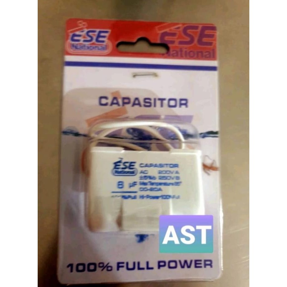 ] KAPASITOR KOTAK KABEL 6 UF - BLISTER - CAPASITOR KOTAK 6 UF / ESE NATIONAL