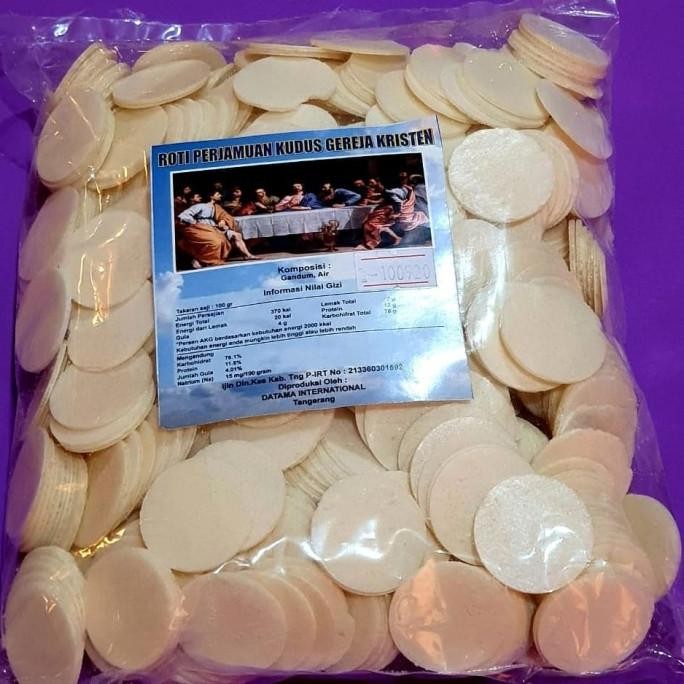 

Hosti Polos 250 gr roti perjamuan kudus gereja kristen katholik murah L19