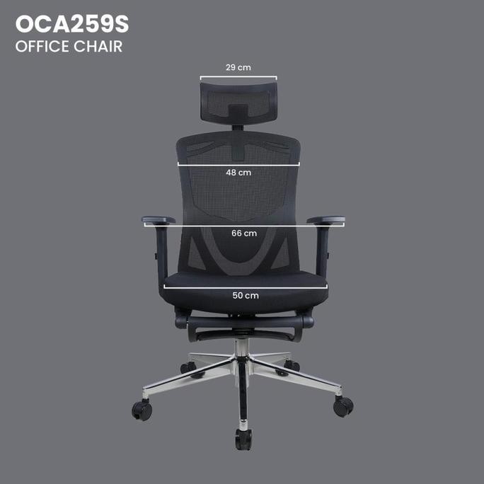 Murah Fantech Oca259S / Oca-259S Kursi Kantor Kerja Jaring Office Chair