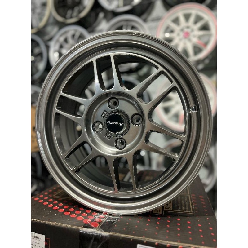 velg mobil enkei rpf r15 hyper black lebar pcd 4x100 kondisi baru