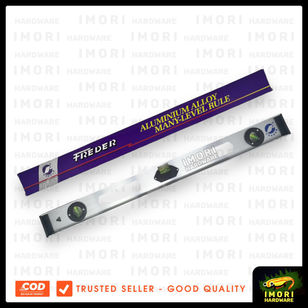 FREDER Waterpass 18 Inch - Alat Ukur Tukang Kayu dan Bangunan