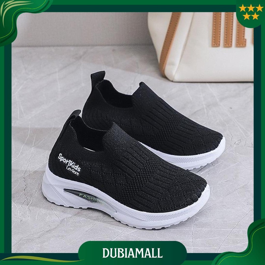 Weimport  Size 22-33 Sepatu Slip On Anak Rajut Sepatu Kasual Kanvas Anak Kekinian Lv0422 Ori
