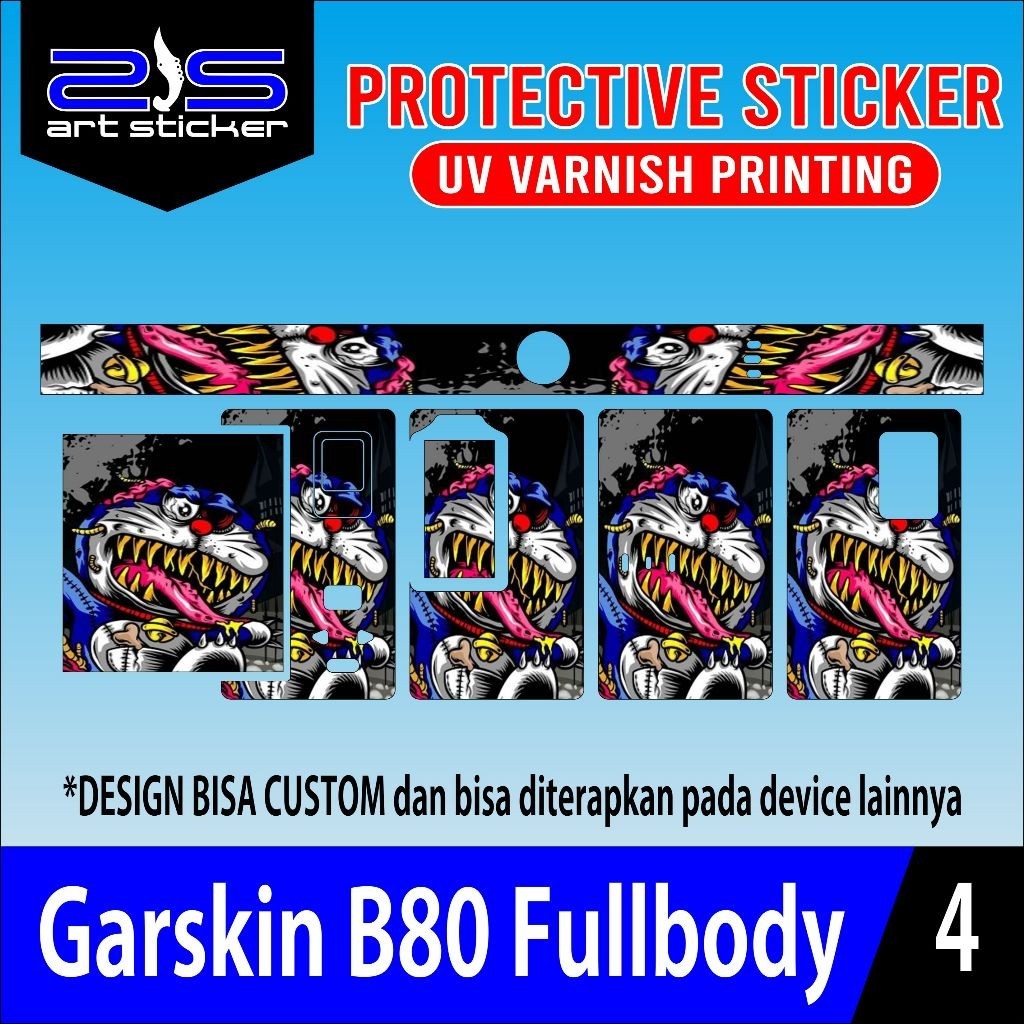 

*PromoTerjangkau* Stiker B80 Kuromi Uv Varnish Printing Zombie Doraemon Garskin Wrap Stiker Premium / X Casing Case COD